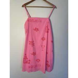 NWT Billy J Bethani Pink/ Red Mini Dress. Size XXL. 100% Cotton. Lined. Sundress